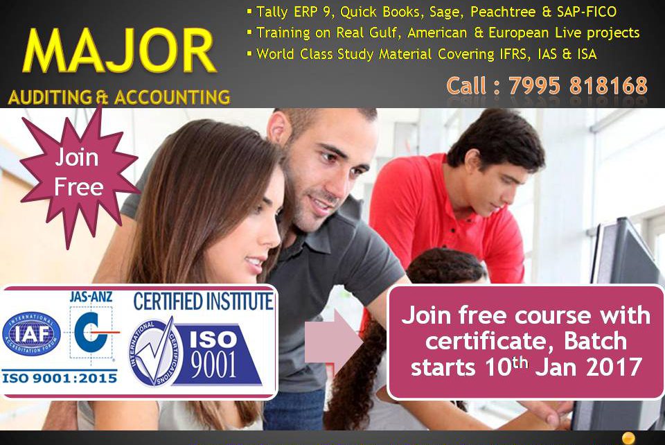 Free Accounting Course, Major Accounting Hyderabad